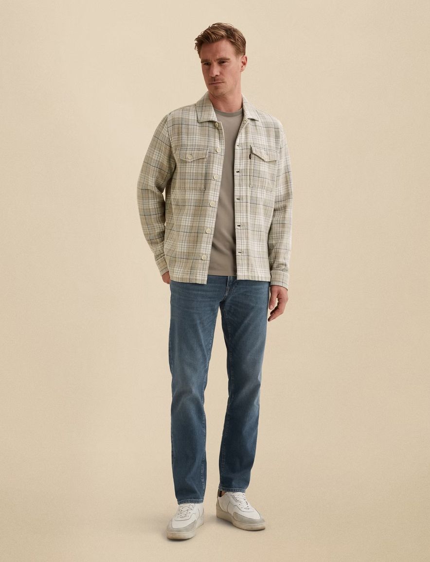 Vanguard Overshirt Beige geruit klepzakken