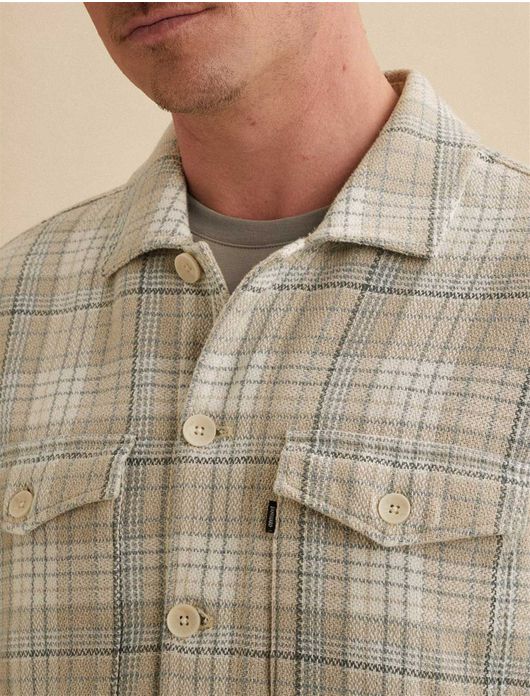 Vanguard geruit overshirt beige