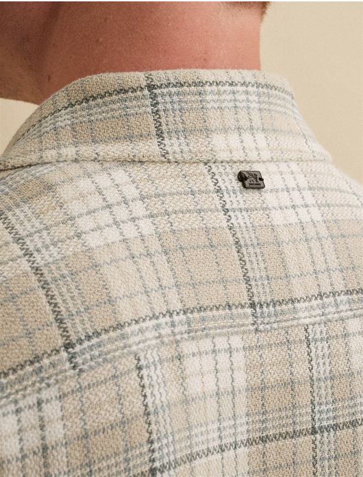 Vanguard geruit overshirt beige