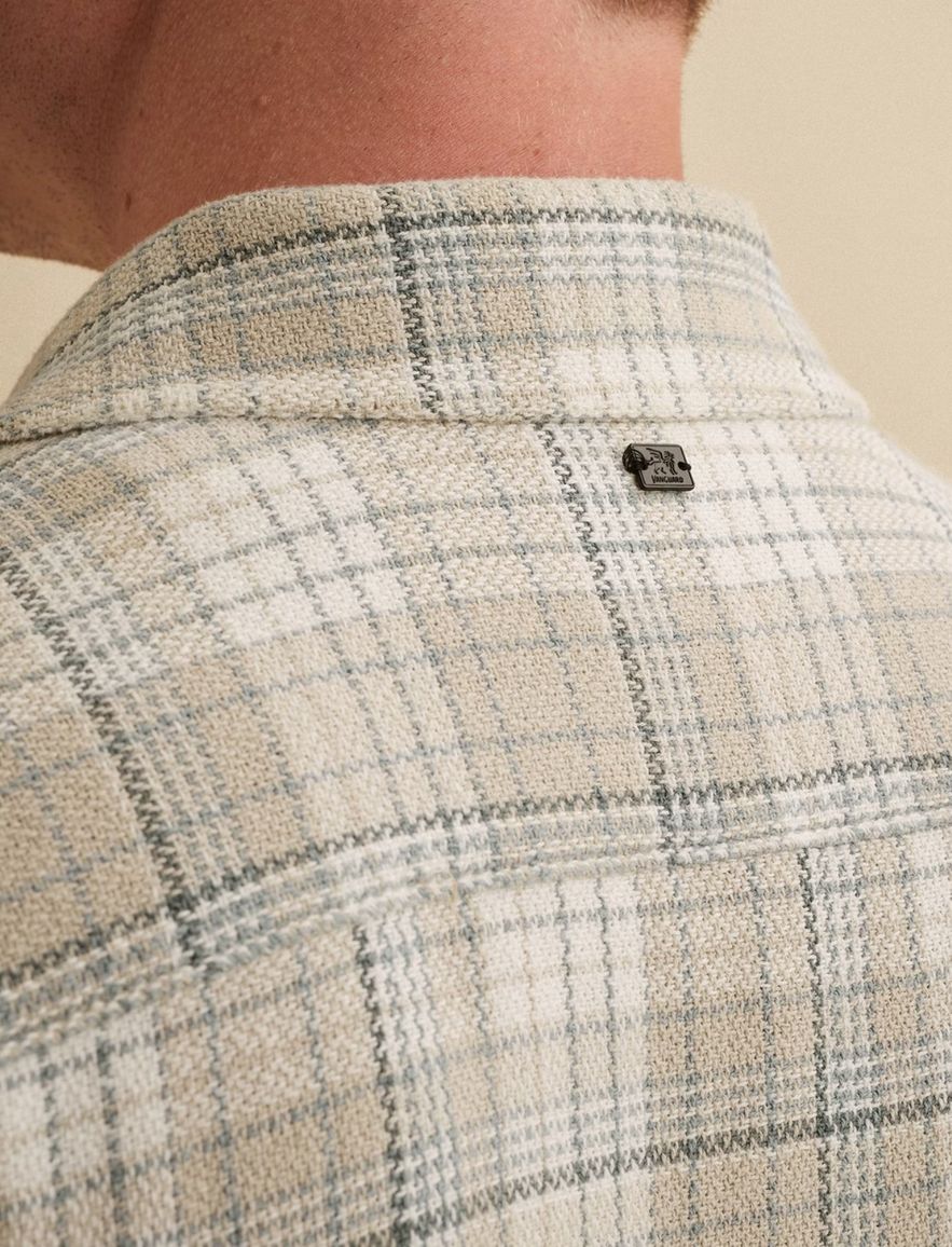 Vanguard Overshirt Beige geruit klepzakken