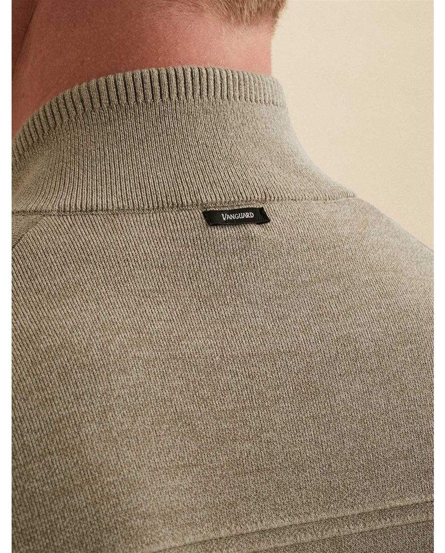 Vanguard beige vest normale fit gemeeleerd