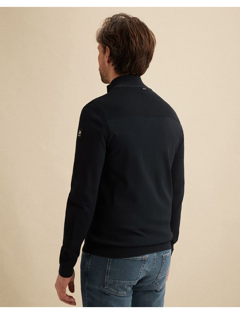 Gebreid vest Vanguard navy normale fit