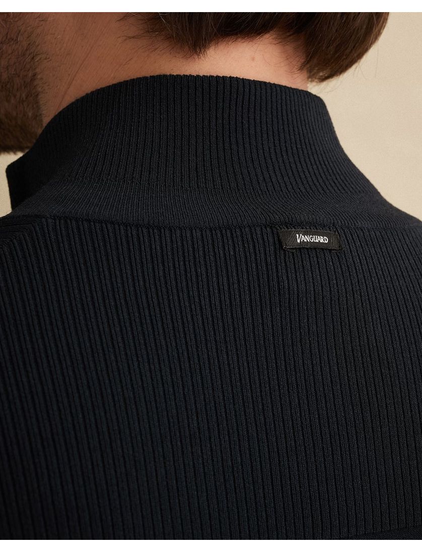 Gebreid vest Vanguard navy normale fit