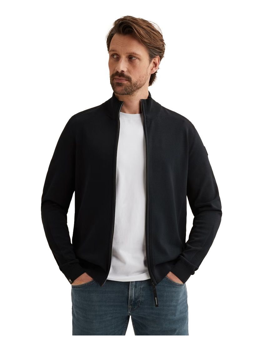 Gebreid vest Vanguard navy normale fit