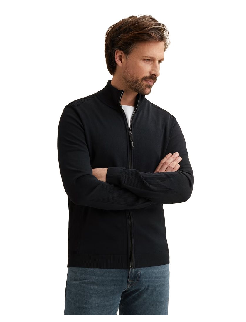 Gebreid vest Vanguard navy normale fit