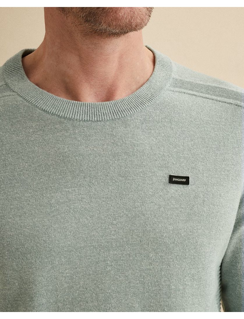Gebreide trui Vanguard blauw met ronde hals