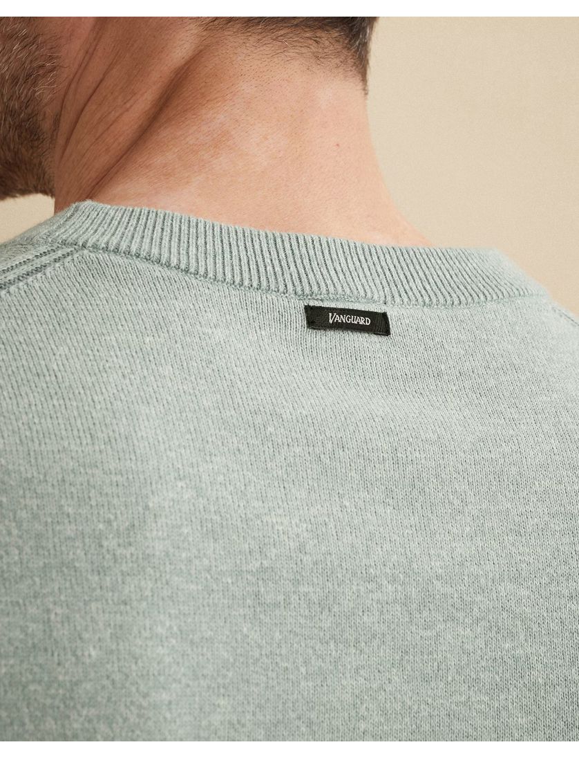 Gebreide trui Vanguard blauw met ronde hals