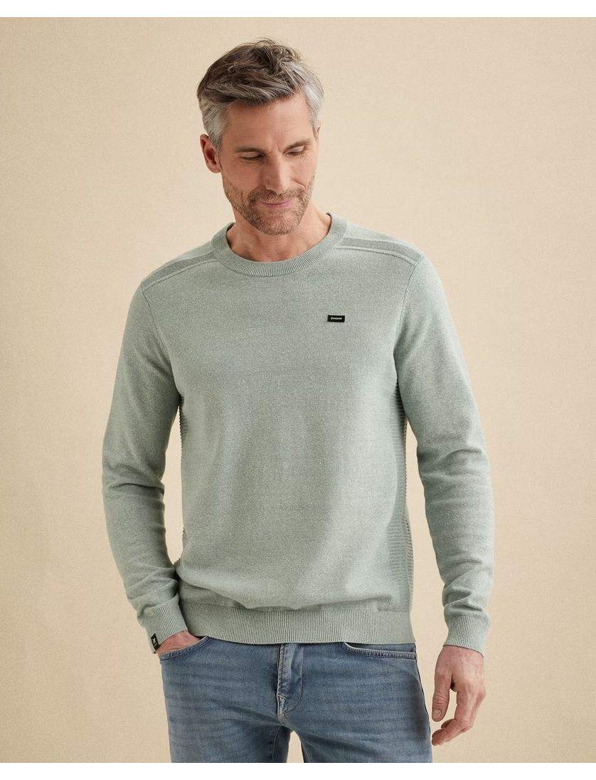 Gebreide trui Vanguard blauw met ronde hals