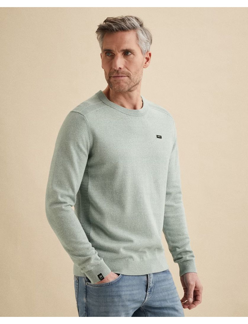 Gebreide trui Vanguard blauw met ronde hals