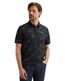 Vanguard poloshirt donkerblauw print bladeren 3 knoops