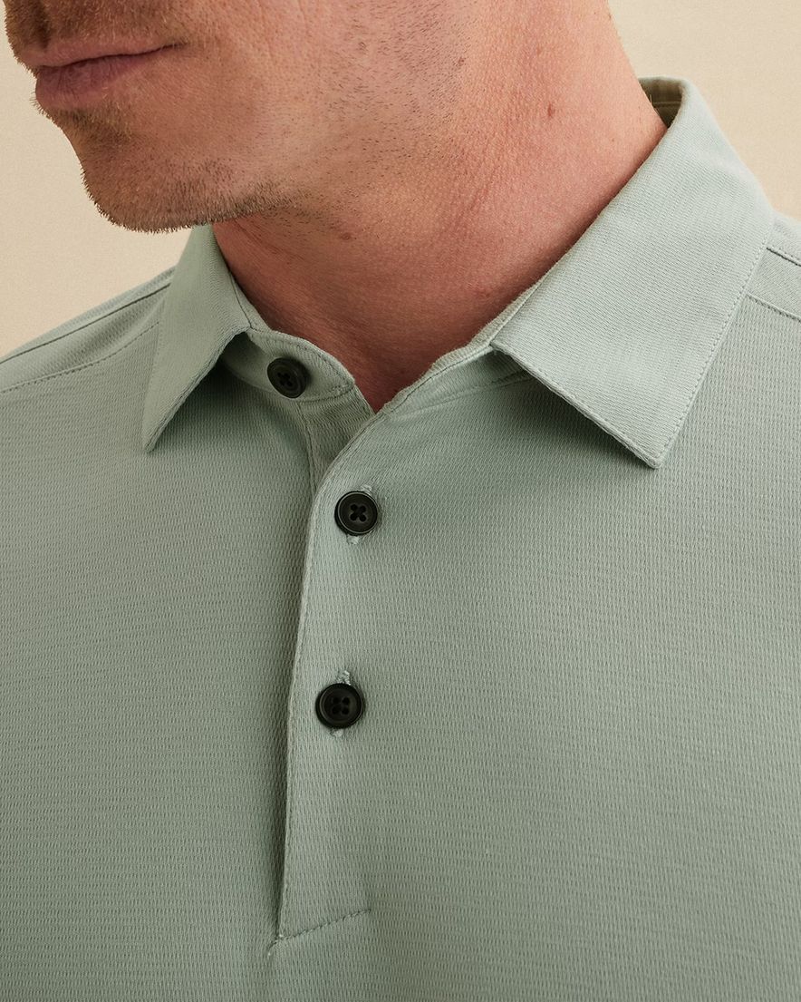 Vanguard poloshirt donkerblauw geprint 3 knopen