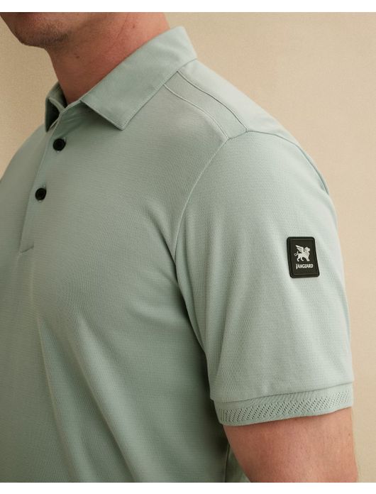 Vanguard poloshirt donkerblauw geprint 3 knopen