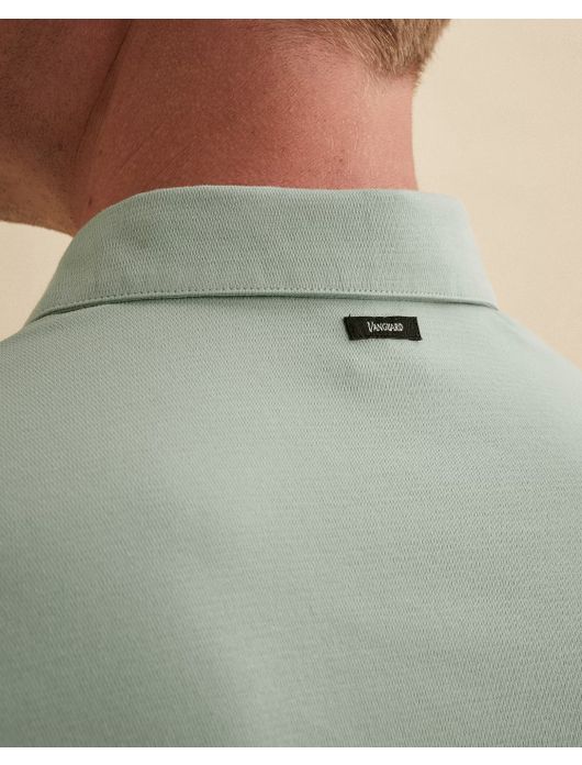 Vanguard poloshirt donkerblauw geprint 3 knopen