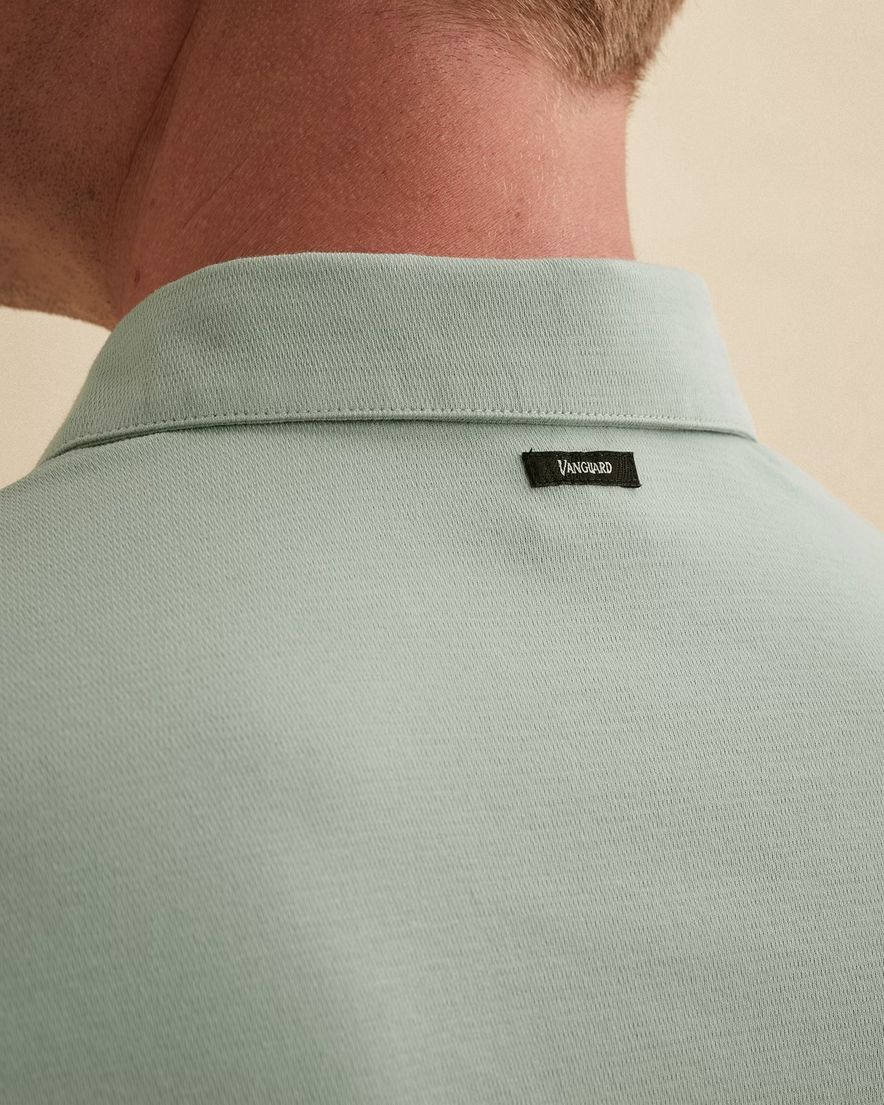 Vanguard poloshirt donkerblauw geprint 3 knopen