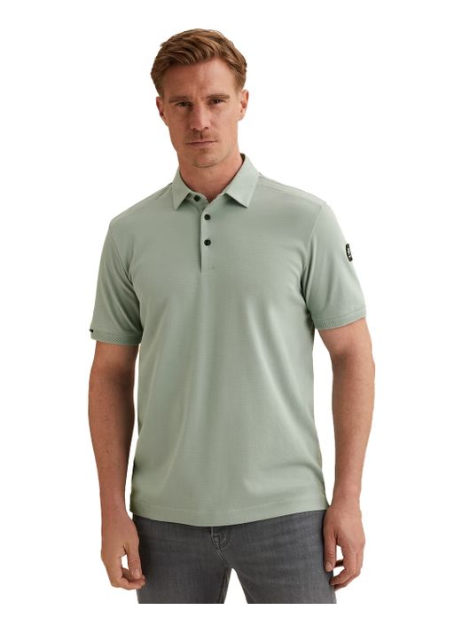 Vanguard poloshirt donkerblauw geprint 3 knopen