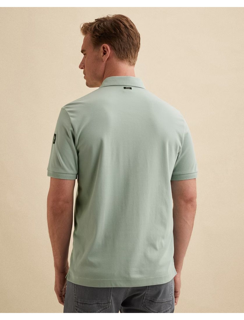 Navy Vanguard poloshirt met print