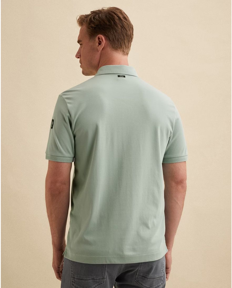 Vanguard geprint poloshirt korte mouw donkerblauw