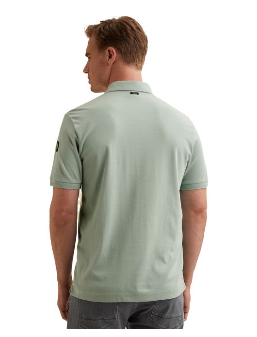 Vanguard poloshirt donkerblauw geprint 3 knopen