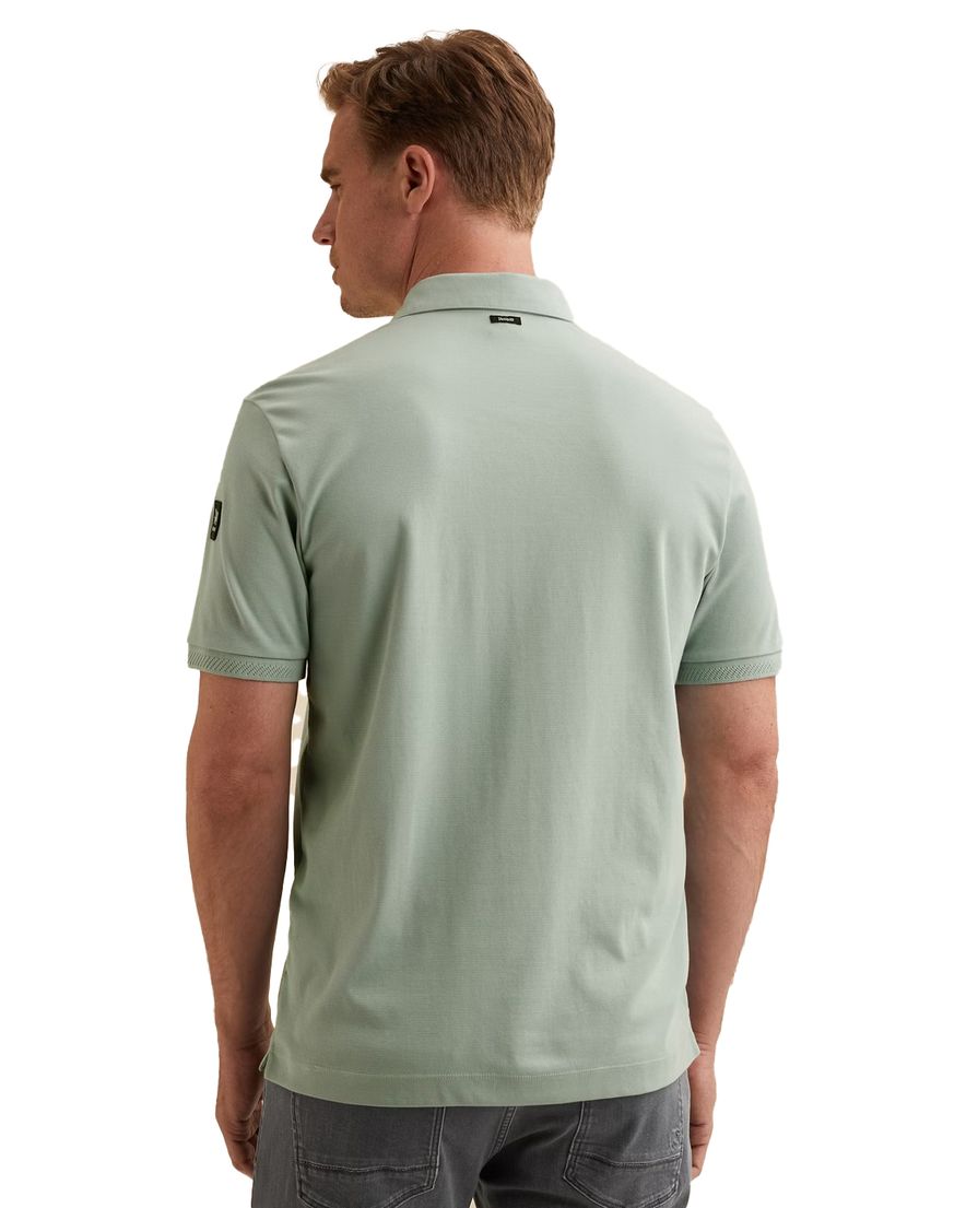 Vanguard poloshirt donkerblauw geprint 3 knopen