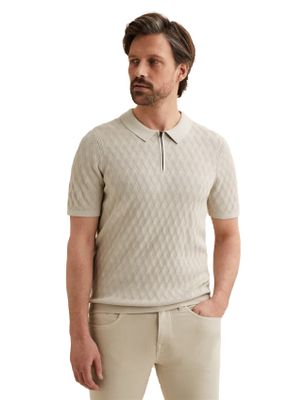 Vanguard Poloshirt Vanguard beige met rits