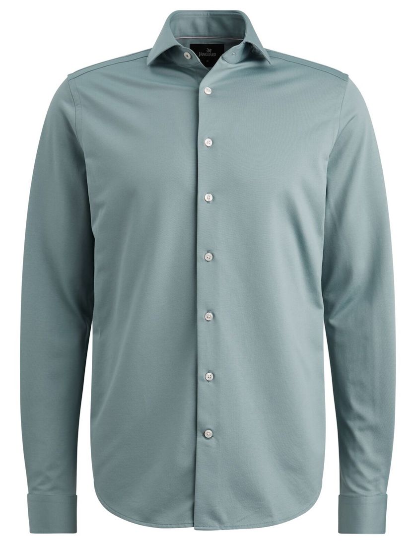 Overhemd Vanguard blauw semi-wide spread boord