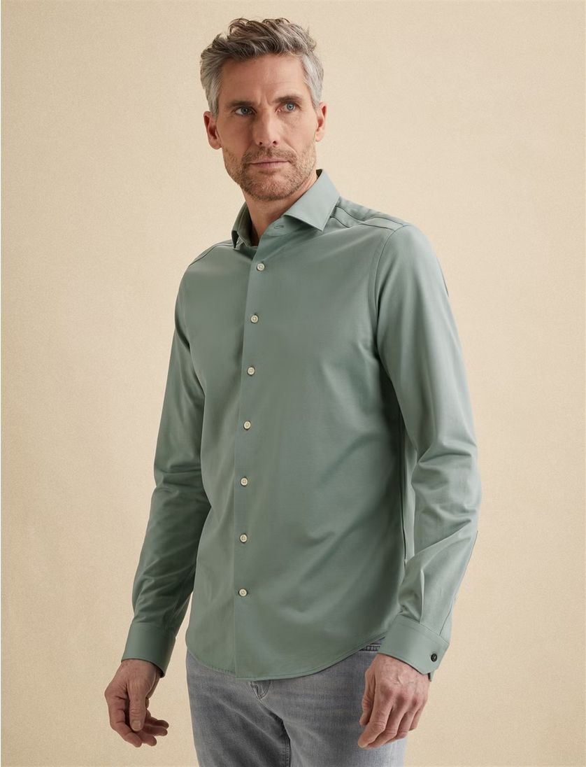 Overhemd Vanguard blauw semi-wide spread boord