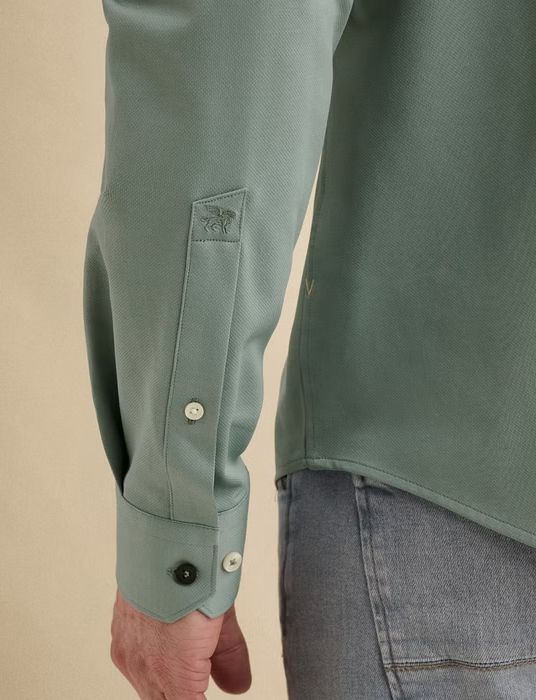 Overhemd Vanguard blauw semi-wide spread boord