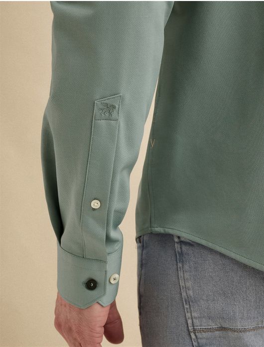 Vanguard overhemd blauw effen normale fit