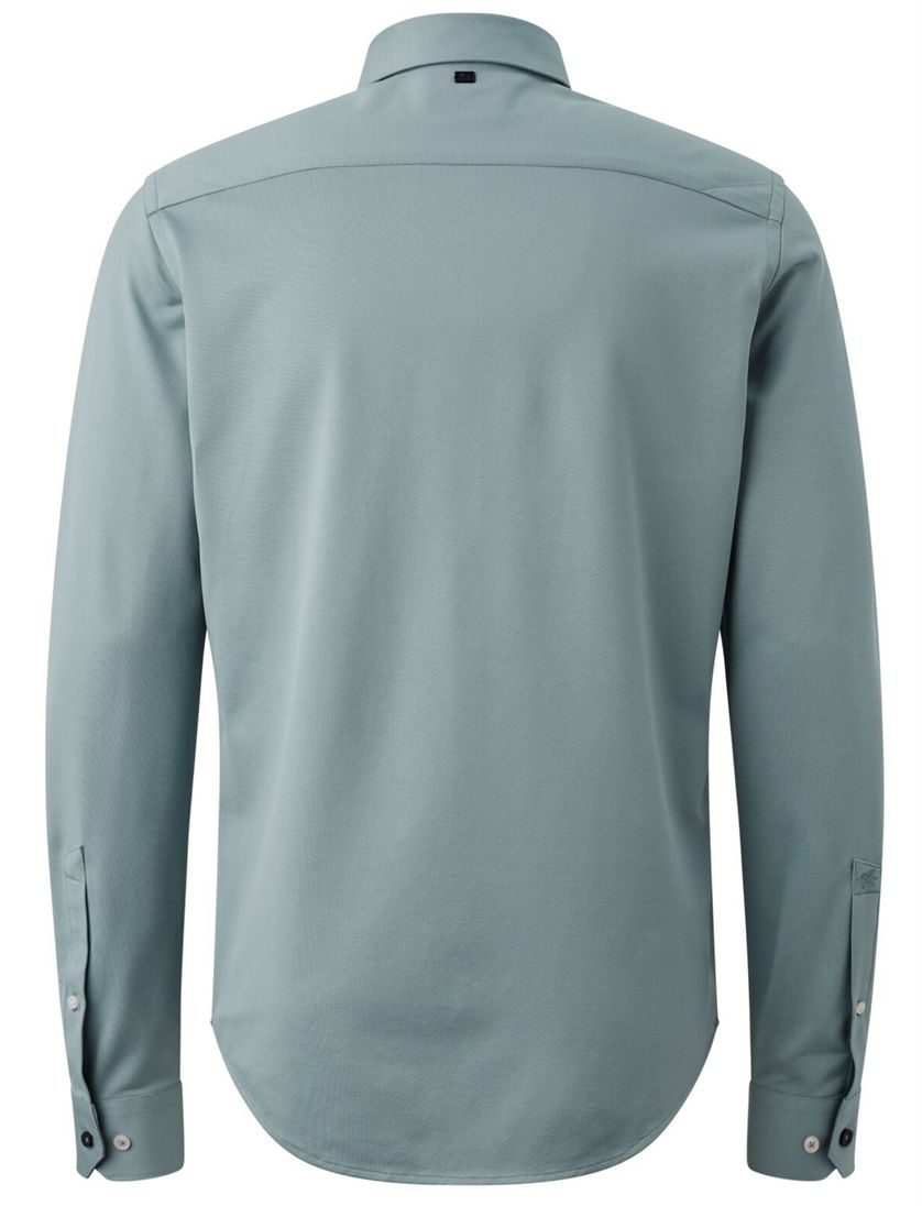 Overhemd Vanguard blauw semi-wide spread boord