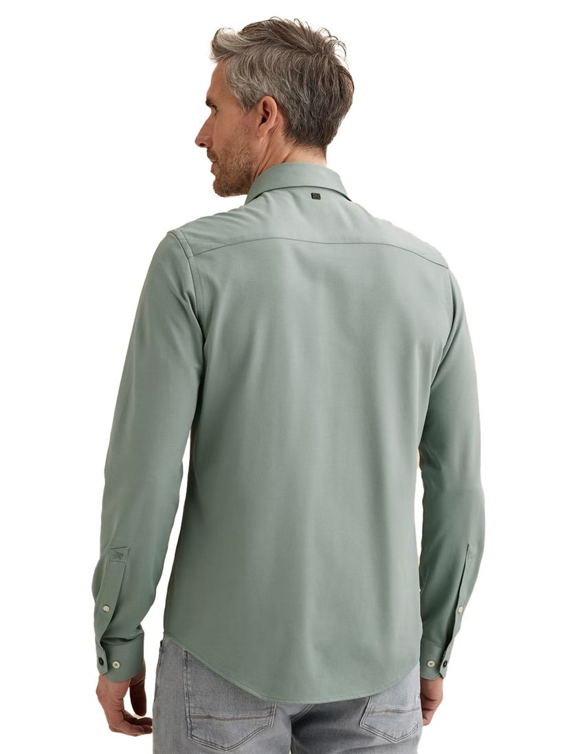 Overhemd Vanguard blauw semi-wide spread boord