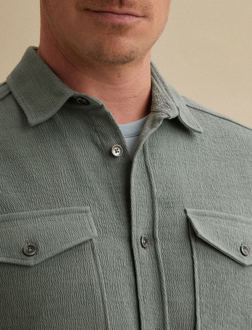 Overhemd Vanguard groen met borstzakken