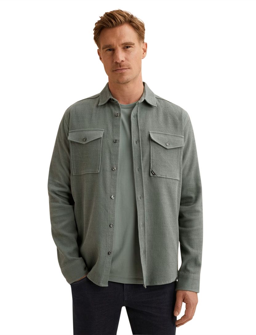 Overhemd Vanguard groen met borstzakken