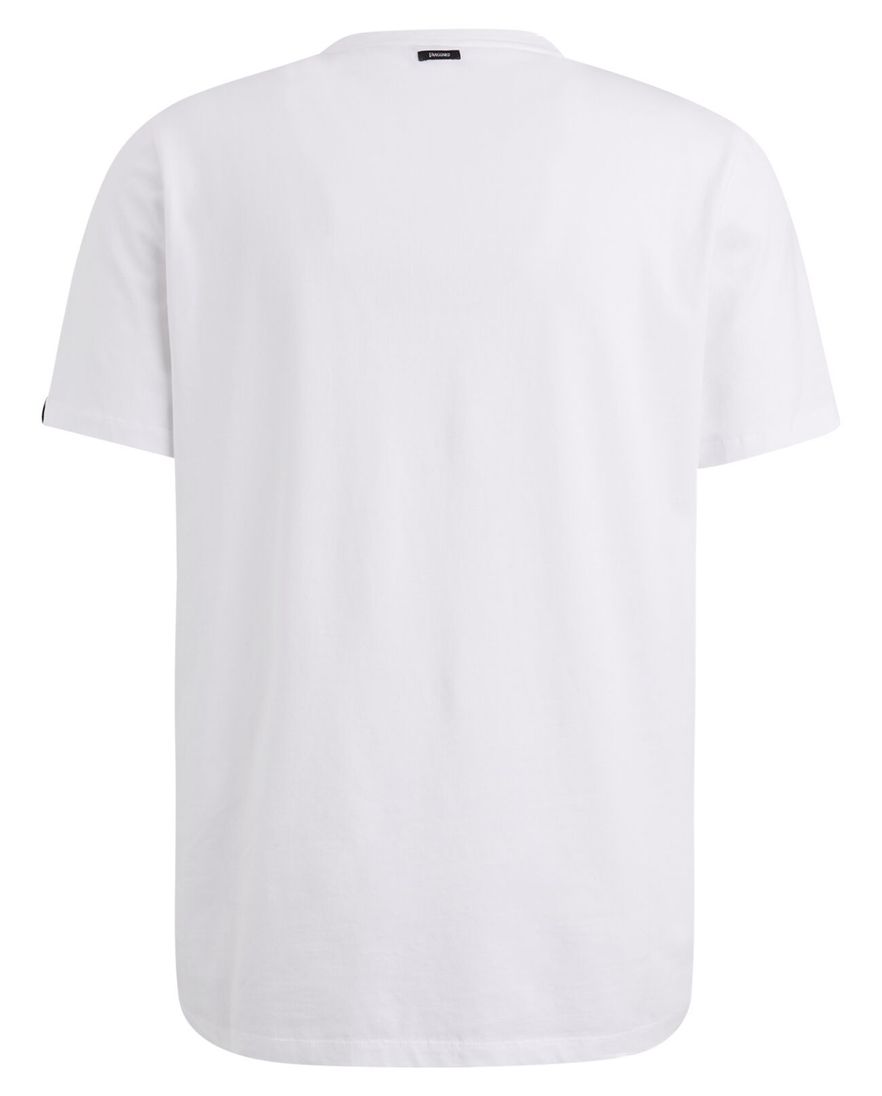 T-shirt wit Vanguard ronde hals effen