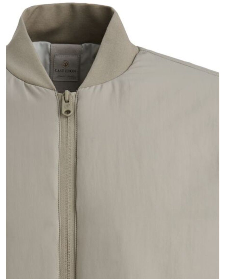 Bomberjack beige Cast Iron winddichte rits