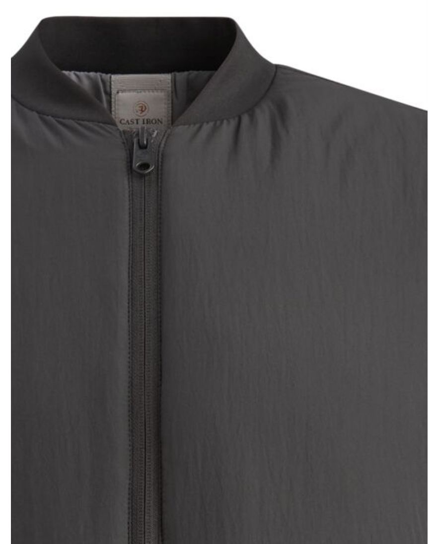 Bomberjack grijs Cast Iron winddichte rits