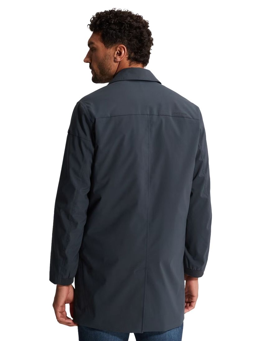 Regenjas Cast Iron donkerblauw knopen