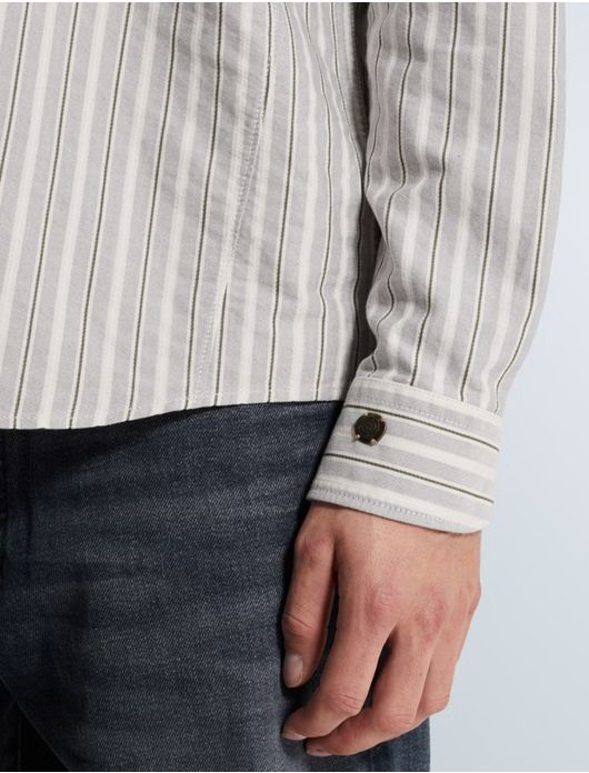 Cast Iron Regular Fit overhemd lila groen gestreept