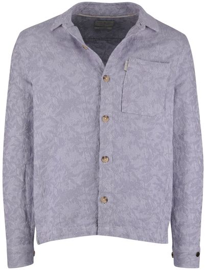 Cast Iron Overshirt Cast Iron paarse print met borstzakken