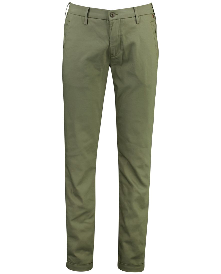 pantalon chino Cast Iron Cylas donkergroen katoen