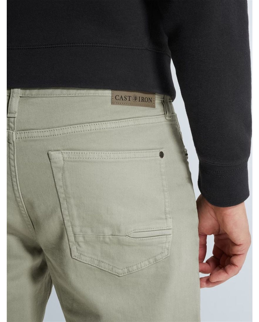 Groen jeans Cast Iron denim regular fit Valver