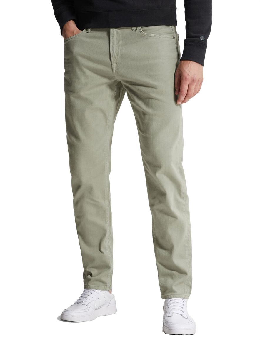 Cast Iron 5-pocket broek groen regular fit Valver