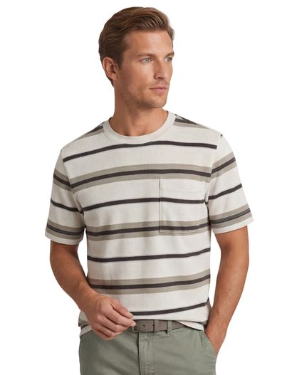 Cast Iron Cast Iron t-shirt beige strepen