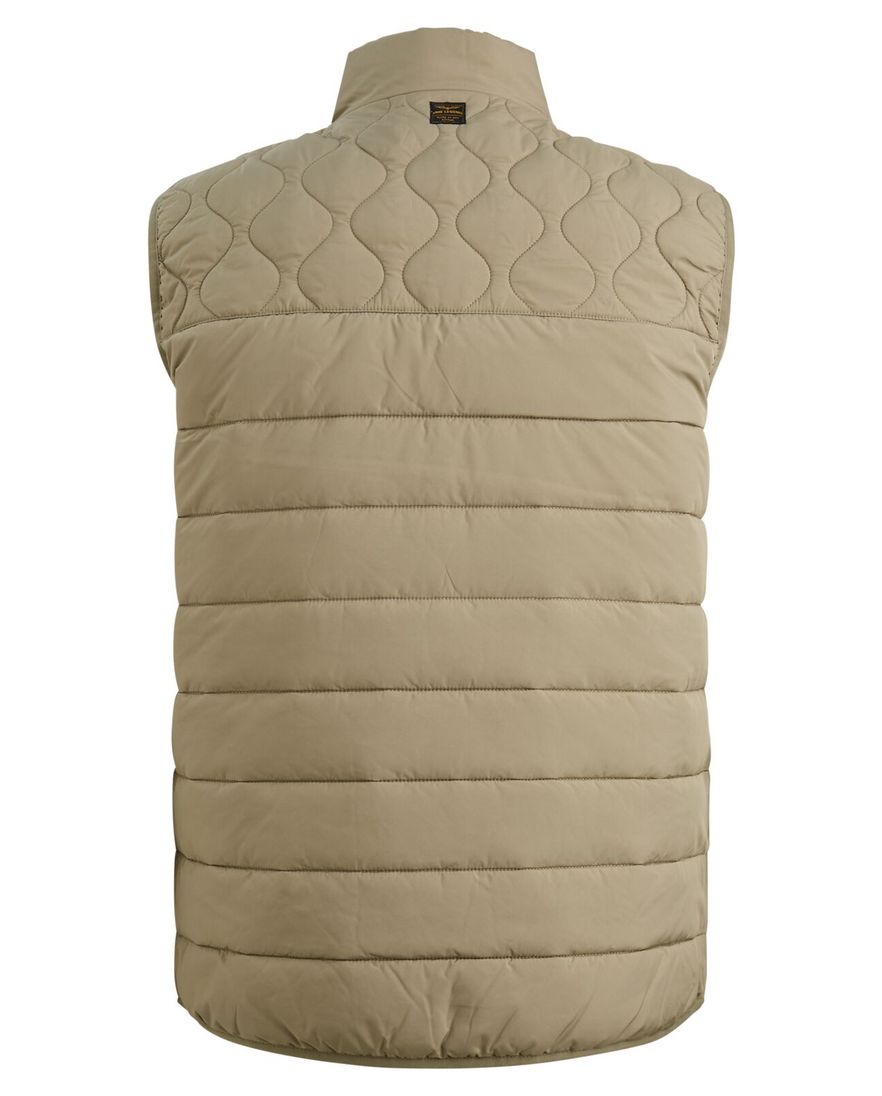 Bodywarmer PME Legend Yetliner khaki groen golf gestikte schouders