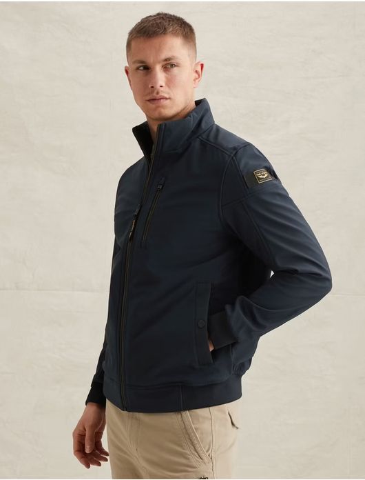 PME Legend Skyglider softshell jas donkerblauw borstzak met rits