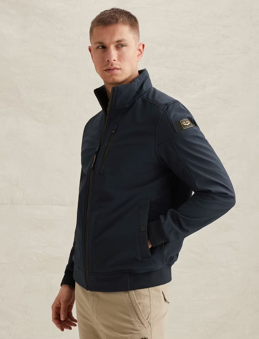 Softshell jas PME Legend Skyglider donkerblauw elastische tailleband