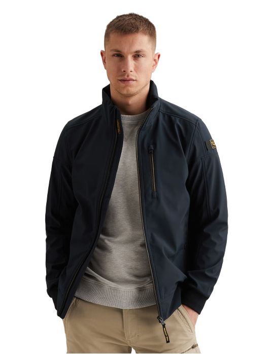 PME Legend Skyglider softshell jas donkerblauw borstzak met rits