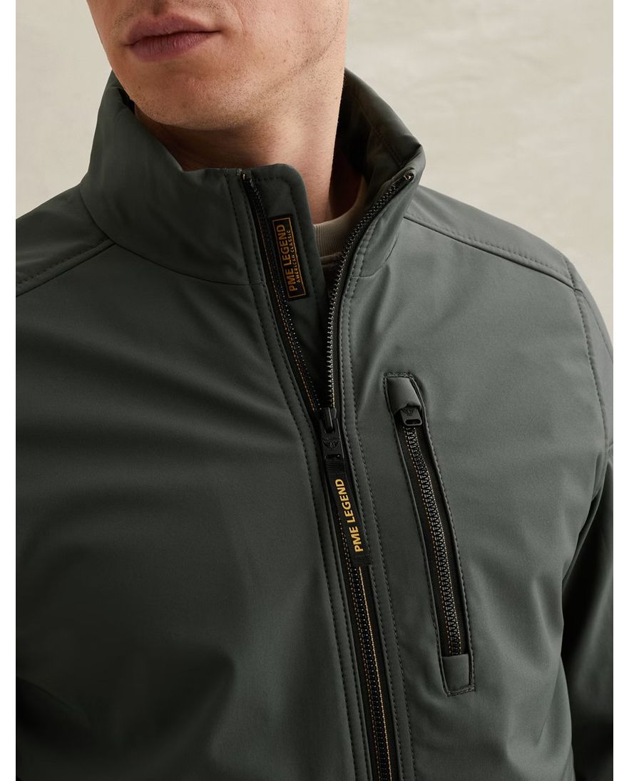 Softshell jas PME Legend Skyglider donkergroen lichtgewicht