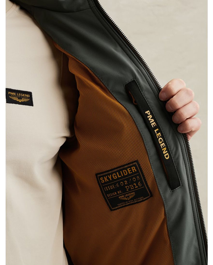 Softshell jas PME Legend Skyglider donkergroen lichtgewicht