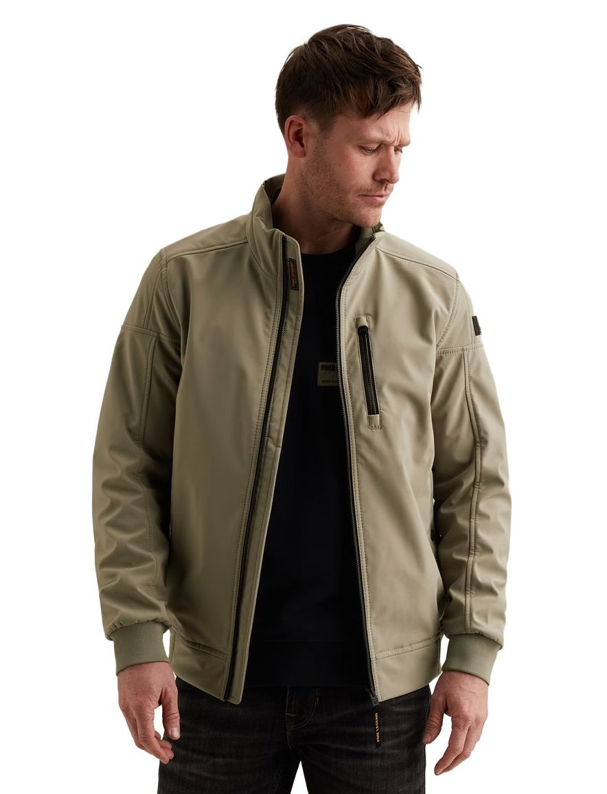 Softshell jas PME Legend Skyglider khaki groen elastische tailleband
