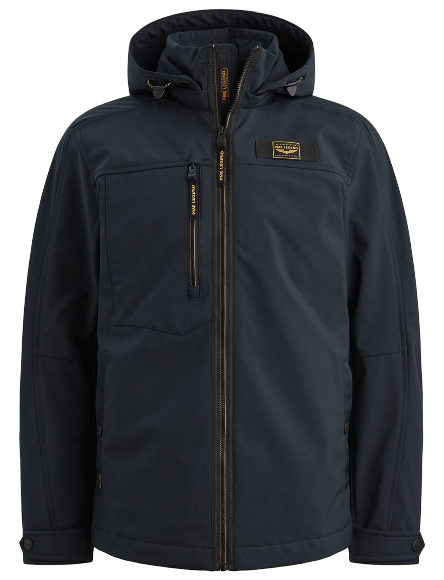 PME Legend Successor Softshell Jas donkerblauw afneembare capuchon